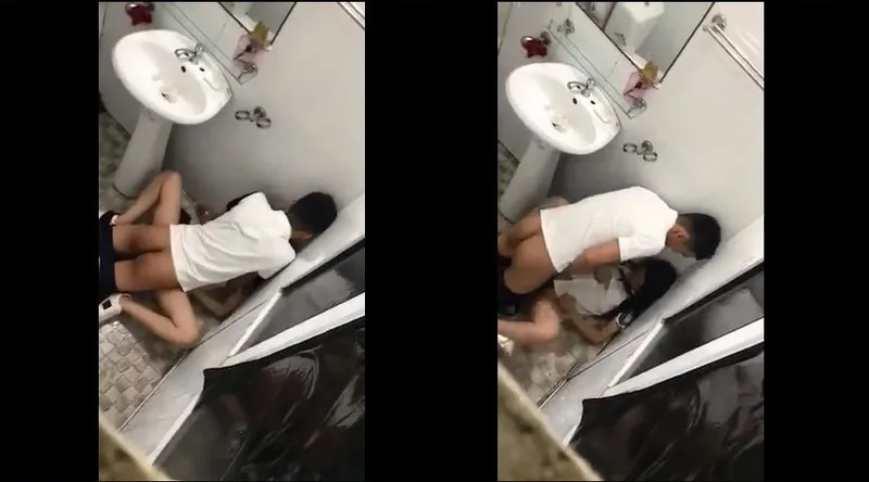 Em gái say xỉn và em người yêu trong phòng tắm nhà hàng